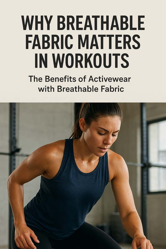 Woman wearing breathable dry-fit activewear during workout in gym
